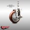 Service Caster 4 Inch 316SS Maroon Polyurethane Swivel 12mm Threaded Stem Caster with Brake SCC-SS316TS20S414-PPUB-MRN-TLB-M1215 - alternate 5